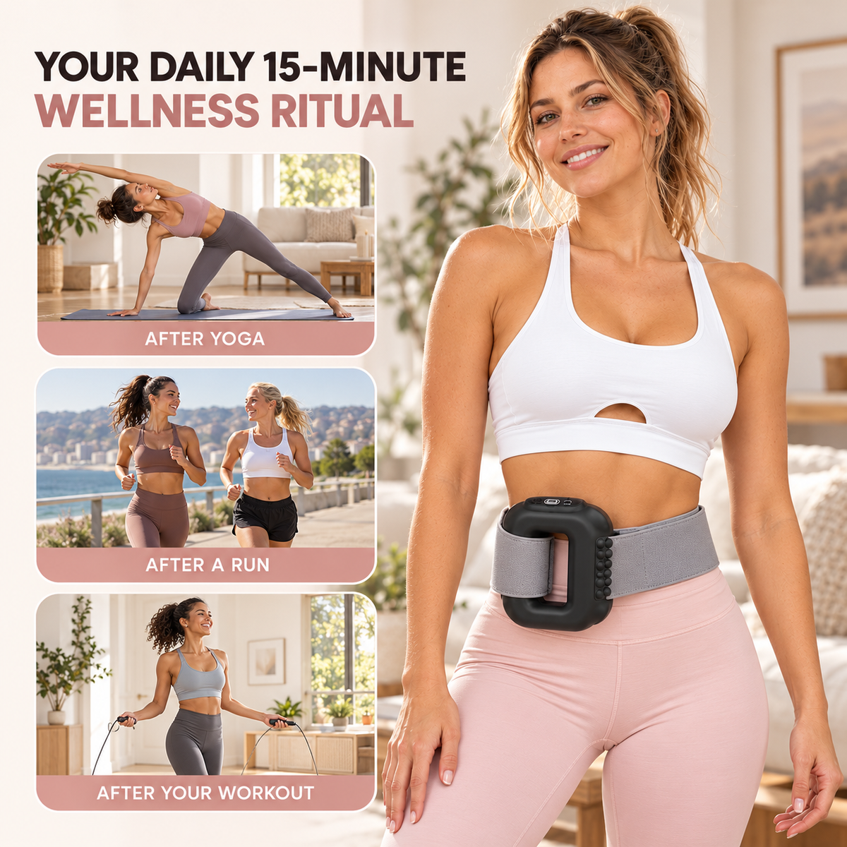The Fascia Ring Belt - Ab Machine for Tighter Stomach + Soothing Relief for Muscle Recovery and Cramps