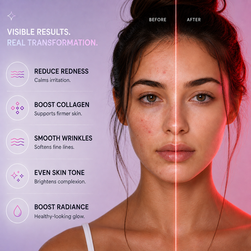 Red Light Mask – LED Red Light Therapy Face Mask for Skin