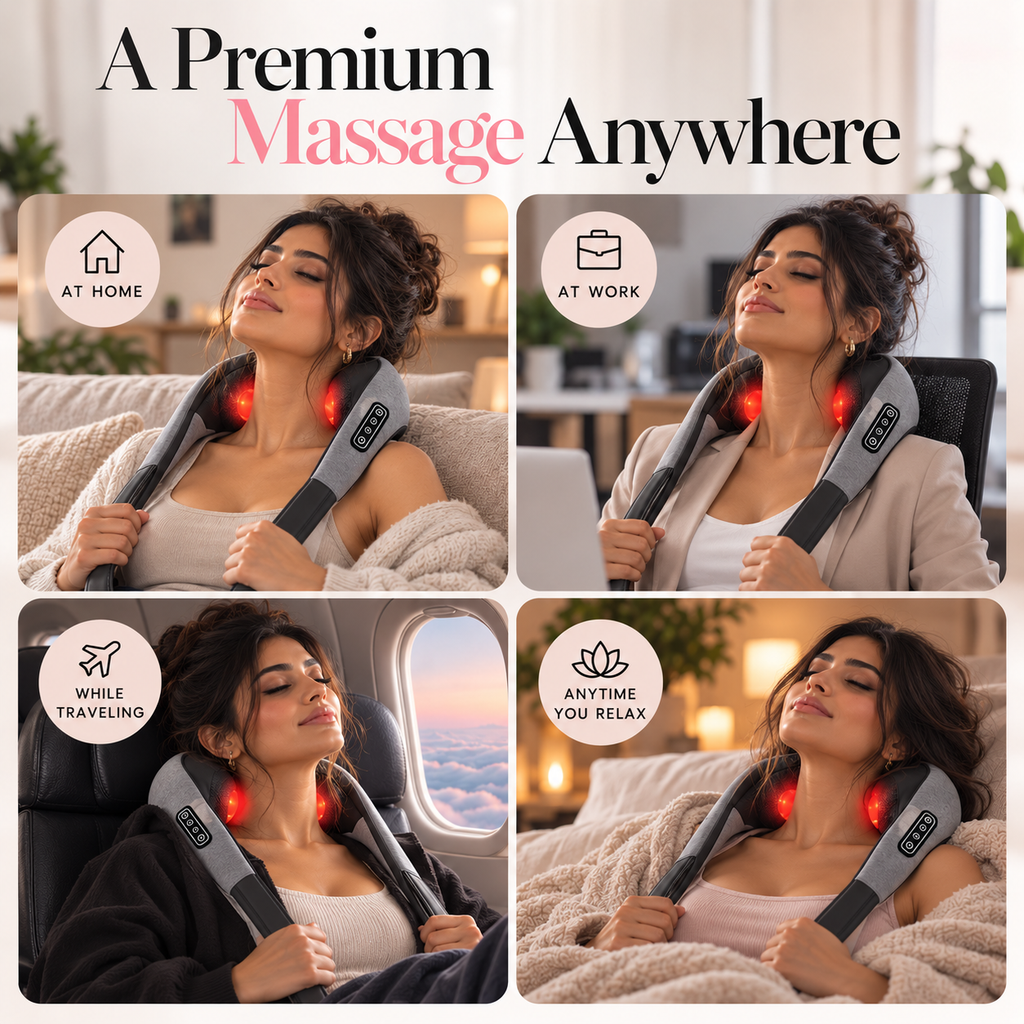 The Shiatsu Heated Neck + Shoulder Massager - Your Favorite Deep Muscle Massager waiting for you at Home